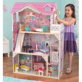 Дом трехэтажный  для Барби с мебелью