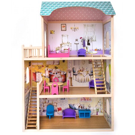 Кукольный домик с мебелью 