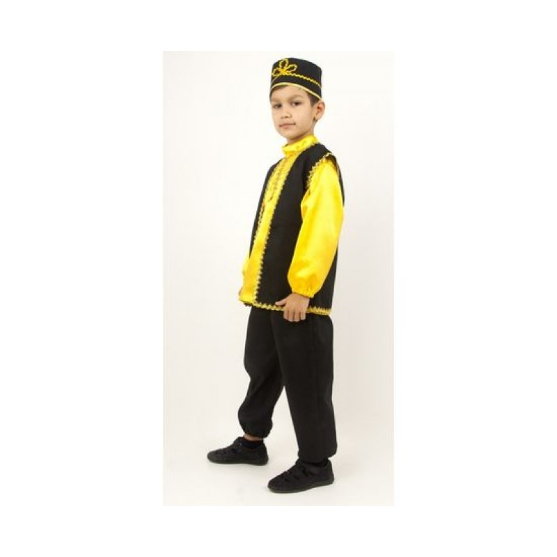 Татарский народный костюм (мальчик): рубаха, штаны, жилет, головной убор