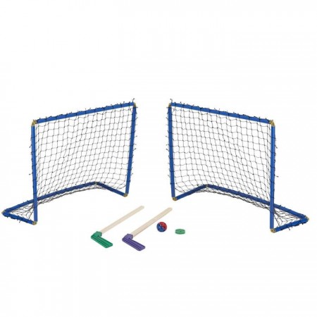 Набор хоккейный 6 в 1: 2 клюшки, 2 ворот с сеткой, шайба, мячик, в коробке