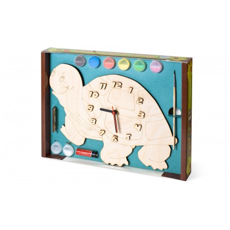 Часы с циферблатом под роспись "Черепаха" с красками 