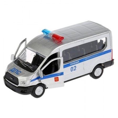 Машина «Полиция Ford Transit», 12 см, инерционная, открывающиеся двери