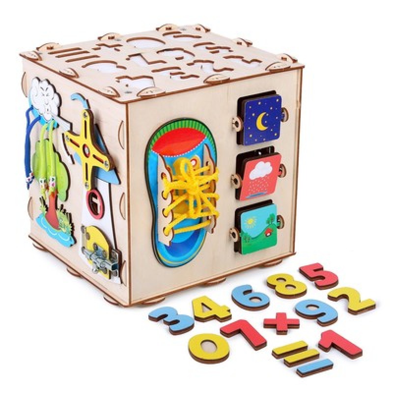 Бизиборд «Кубик» 24 × 24 × 24 см