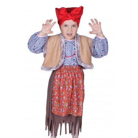 Баба Яга (юбка, рубашка, жилет, платок на голову)