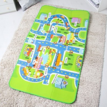 Игровой коврик для детей на фольгированной основе «Транспорт и дороги», размер 180х100x0,5 см