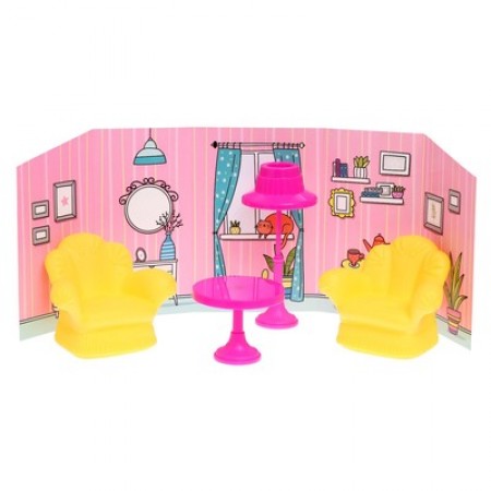 Набор мебели для кукол «Комната отдыха с интерьером»