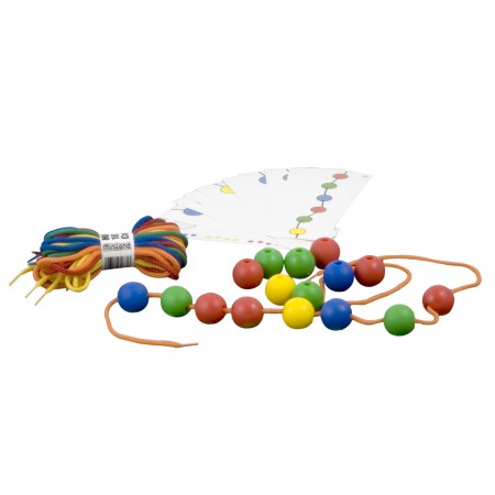  Набор обучающий со шнуровкой шарики Lacing Balls (100 элементов, 25 мм) в контейнере
