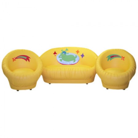 "Космос" комплект детской мягкой мебели желтый  


