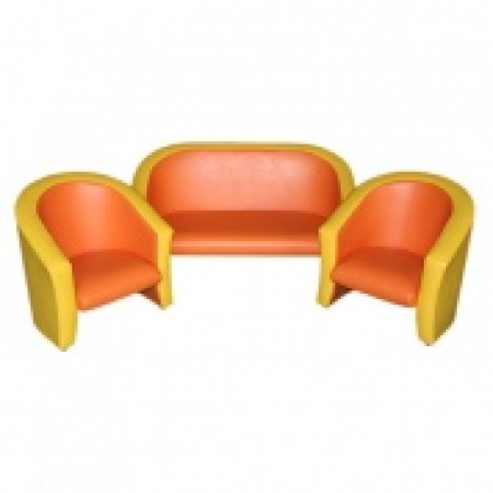 «Совенок» комплект детской мягкой мебели оранжево-желтый 