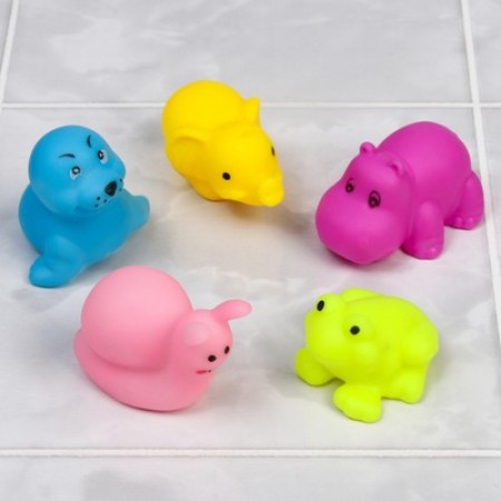 Набор игрушек для игры в ванне «Маленькие друзья», с пищалкой, 5 шт