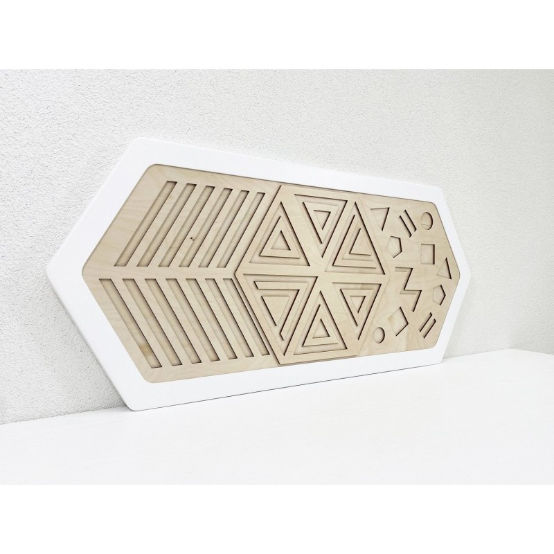 Декоративная тактильная панель - «Рельефные многоугольные формы»