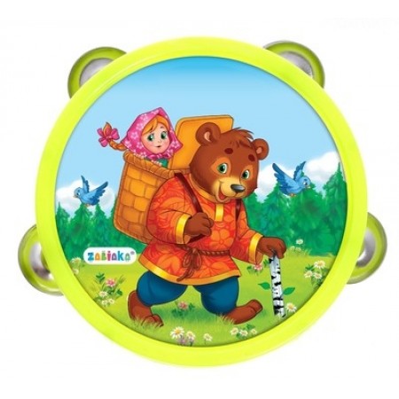 Музыкальная игрушка бубен «Машенька и медведь!»