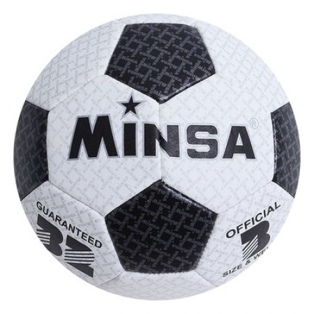 Мяч футбольный MINSA, PU, машинная сшивка, 32 панели, размер 3