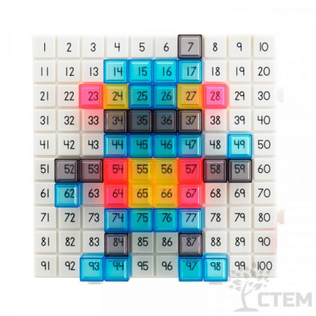 Кубики соединяющиеся полупрозрачные 2 см.(150шт).  «Мозаика и узоры»