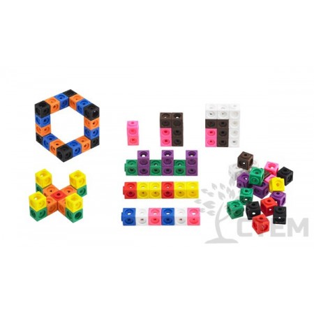 Математические кубики, 2 см (100 шт) 12710